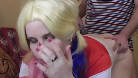 Harley Quinn fucks and cums hard