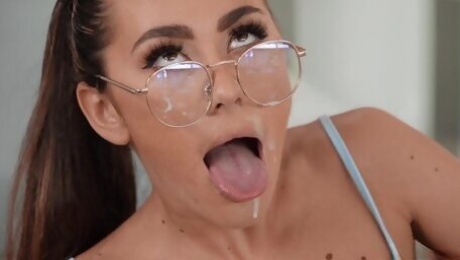 MacKenzie Mace teen gets crazy Ahegao orgasm